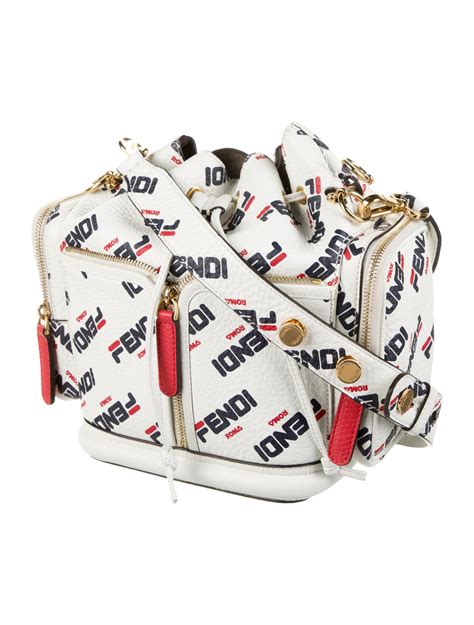 fendi fila camera bag|Fendi FILA bucket bag.